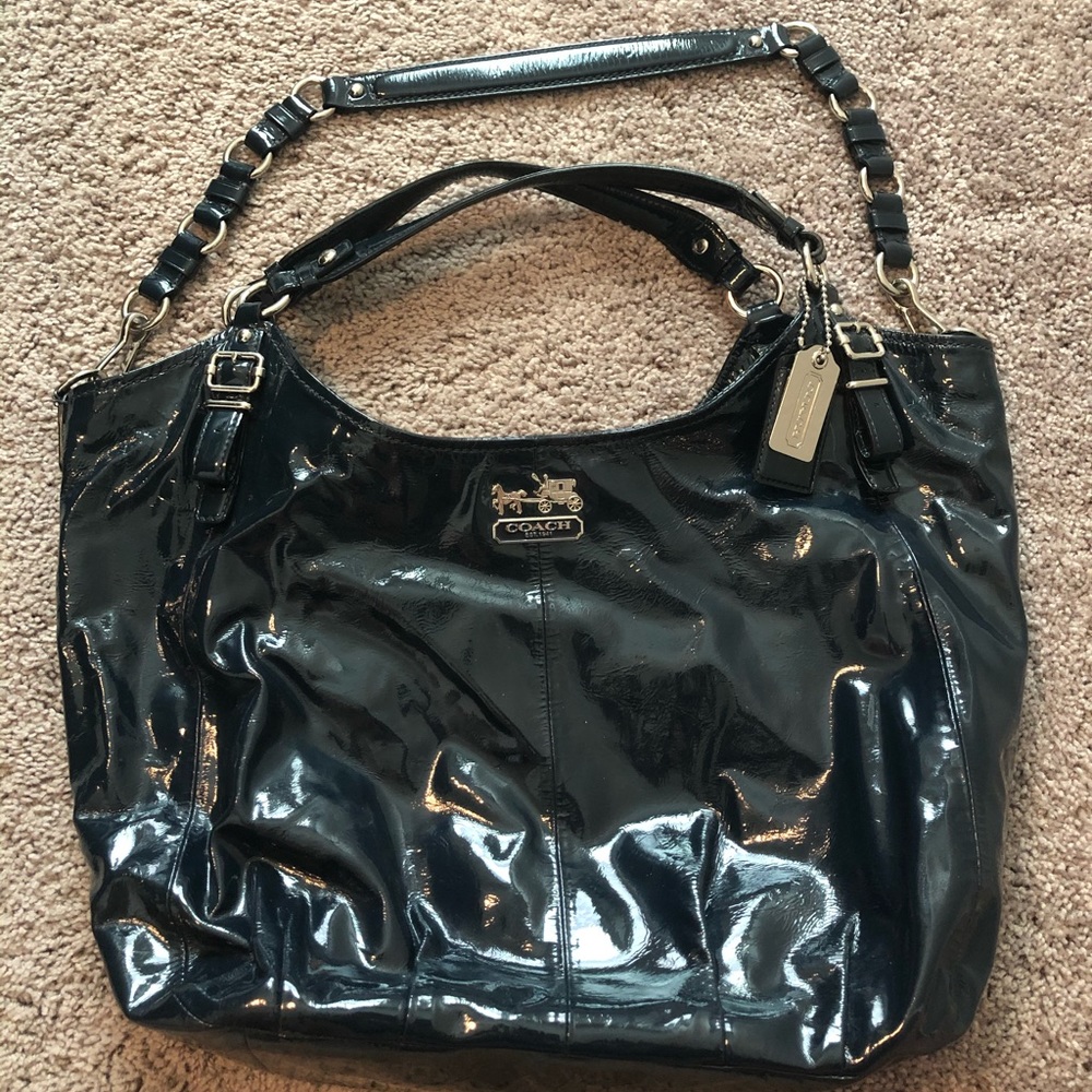 COACH AUTHENTIC Madison Patent Leather Large Tote